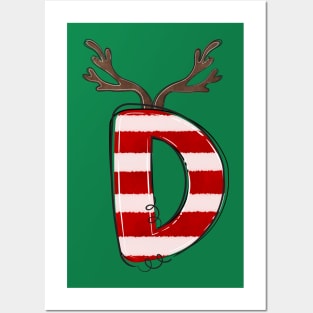 Letter D (Christmas Alphabet) Posters and Art